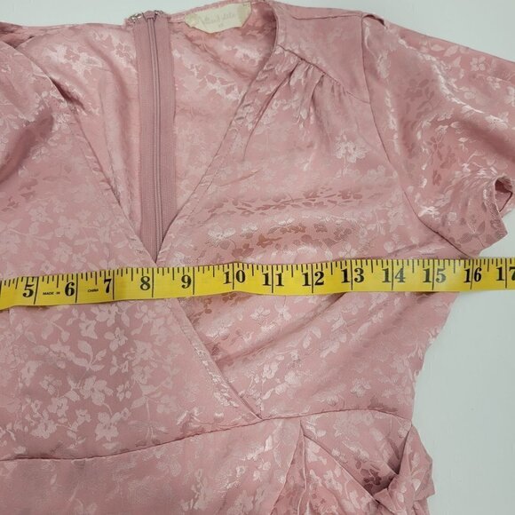 Altar'd State Women's Jair Pink Patterned Ruffle Wrap Style Maxi Dress Size XS - Picture 13 of 13